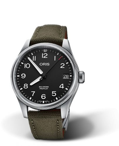 Oris Big Crown ProPilot Big Date Stainless Steel Black Fabric