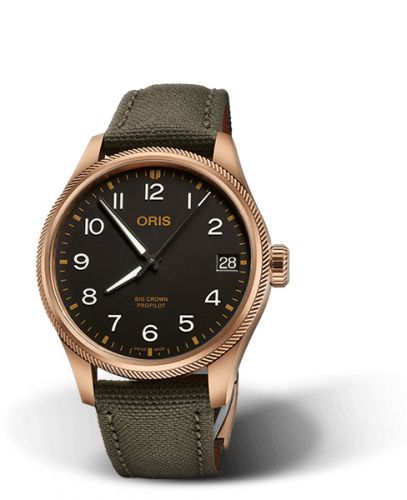 Oris Big Crown ProPilot Big Date Bronze Black Fabric