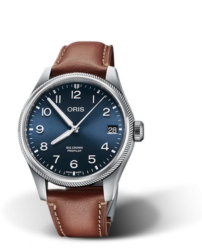 Oris Big Crown ProPilot Big Date Stainless Steel Blue Leather