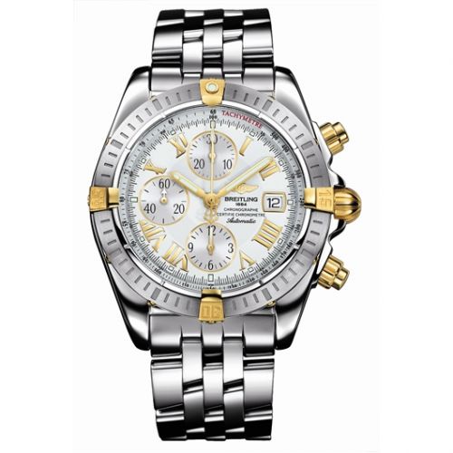 Breitling Chronomat Evolution Stainless Steel Yellow Gold Silver - Roman