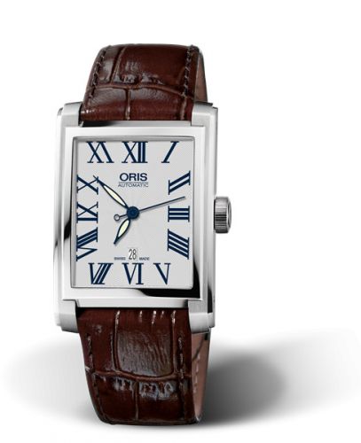 Oris Rectangular Date 30 Stainless Steel Silver - Roman