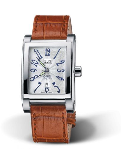Oris Rectangular Day Date 30 Stainless Steel Silver