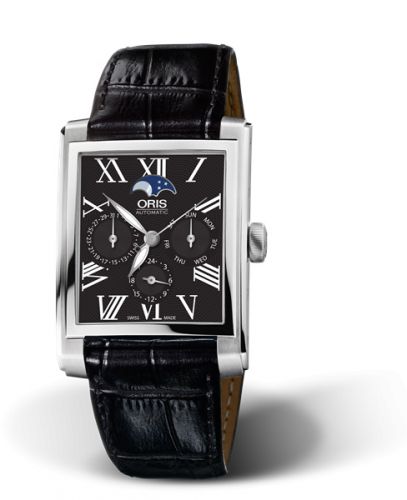 Oris Rectangular Complication Stainless Steel Black - Roman