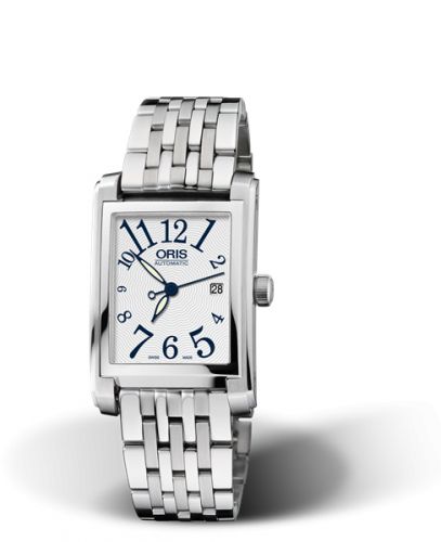 Oris Rectangular Date 24.5 Stainless Steel Silver - Arabic Bracelet