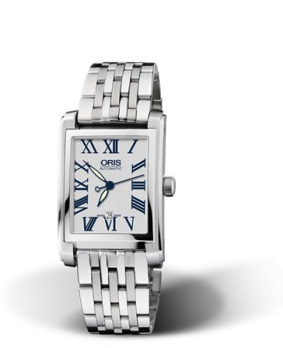 Oris Rectangular Date 24.5 Stainless Steel Silver - Roman Bracelet