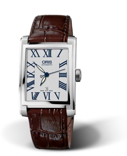 Oris Rectangular Date 30 Stainless Steel Silver - Roman