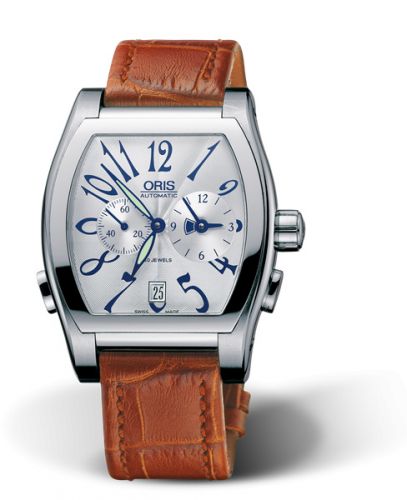 Oris Tonneau Worldtimer Stainless Steel Silver