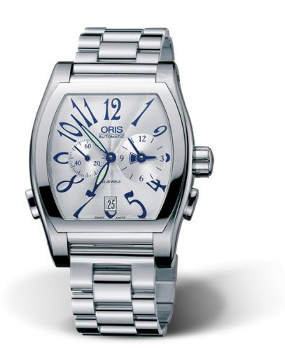 Oris Tonneau Worldtimer Stainless Steel Silver Bracelet