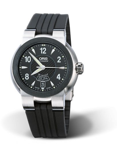 Oris TT1 Day Date Stainless Steel - Rubber Black Rubber