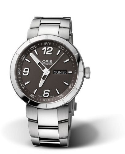Oris TT1 Day Date Stainless Steel Grey Bracelet