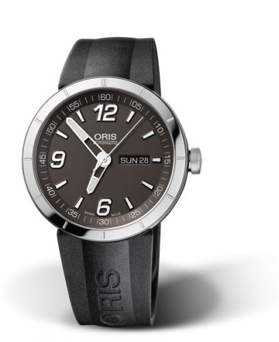 Oris TT1 Day Date Stainless Steel Grey Rubber