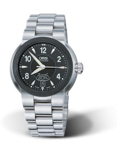 Oris TT1 Day Date Stainless Steel - Rubber Black Bracelet