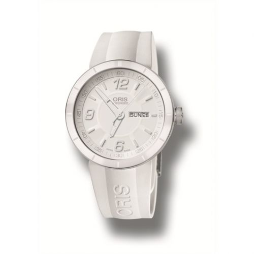 Oris TT1 Day Date Stainless Steel - Ceramic White Rubber