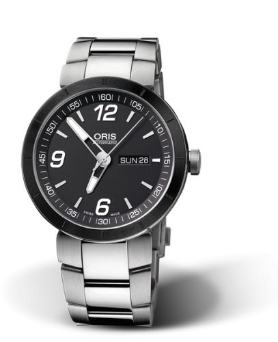 Oris TT1 Day Date Stainless Steel - Ceramic Black Bracelet