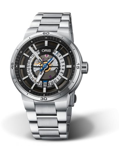Oris TT1 Engine Date Stainless Steel Skeleton Bracelet