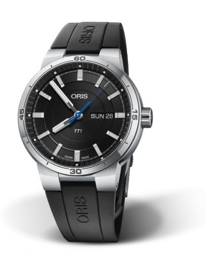 Oris TT1 Day Date Stainless Steel Black Rubber