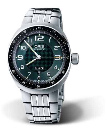 Oris TT3 Day Date Titanium Green Bracelet