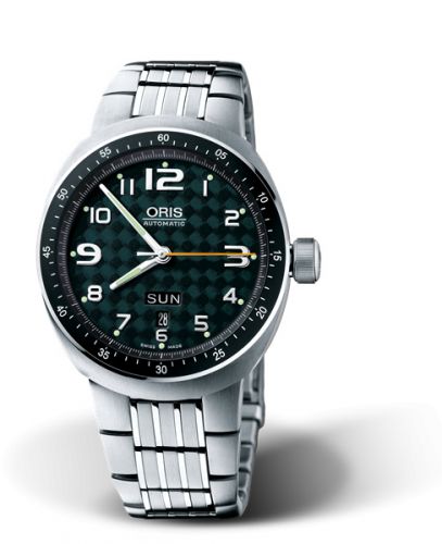 Oris TT3 Day Date Titanium Green Bracelet