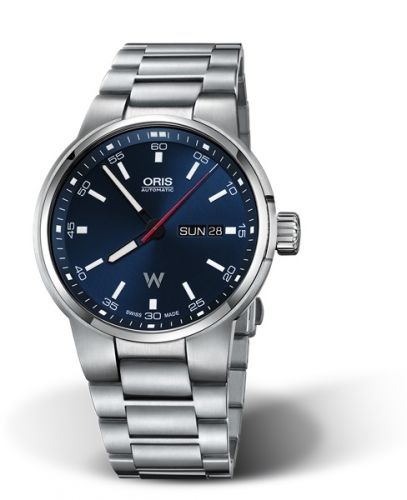 Oris Williams Day Date 42 Stainless Steel Blue Bracelet