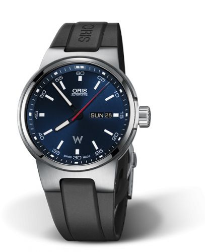 Oris Williams Day Date 42 Stainless Steel Blue Rubber