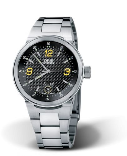Oris WilliamsF1 Team Day Date 40.5 Stainless Steel Black - Yellow Bracelet