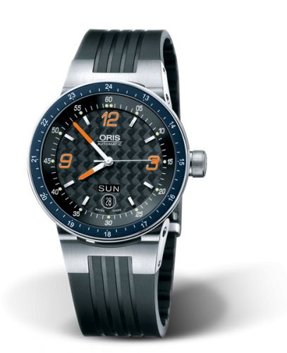 Oris WilliamsF1 Team Day Date 42 Stainless Steel Black - Orange Rubber