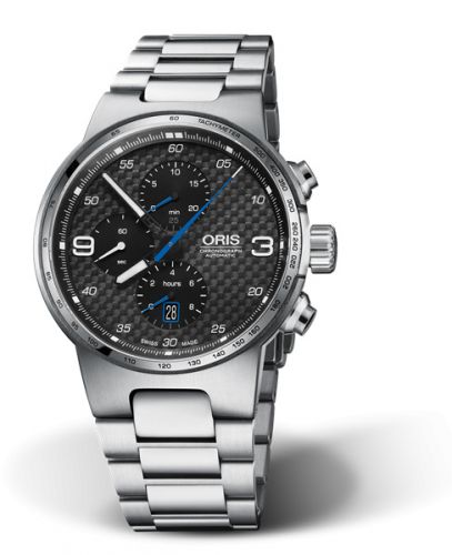 Oris Williams Chronograph Stainless Steel Carbon Bracelet