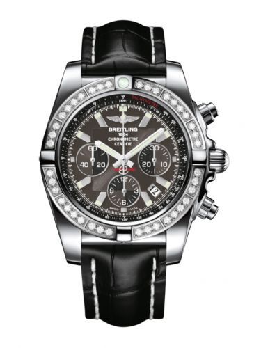 Breitling Chronomat 44 Stainless Steel Diamond Carbon Black Croco