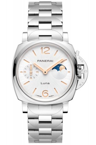 Panerai Luminor Due Luna Automatic Stainless Steel Silver Bracelet