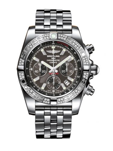 Breitling Chronomat 44 Stainless Steel Diamond Carbon Black Bracelet