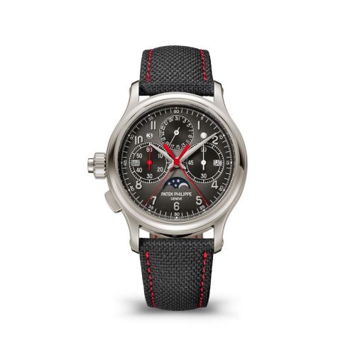 Patek Philippe Perpetual Calendar Split-Seconds Chronograph 5373 Left-Hander Platinum Grey