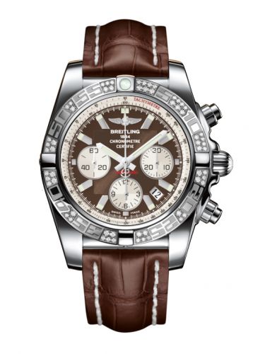 Breitling Chronomat 44 Stainless Steel Diamond Metallica Brown Croco