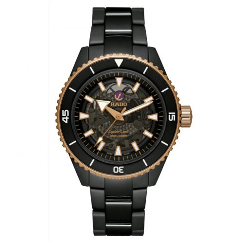Rado HyperChrome Captain Cook 43 Ceramic - Rose Gold Black Bracelet