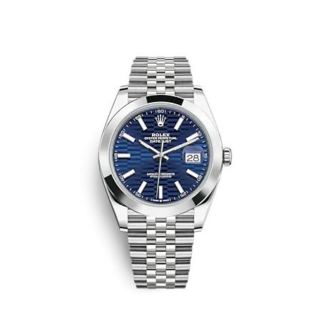 Rolex Datejust 41 Stainless Steel Smooth Jubilee Blue- Fluted