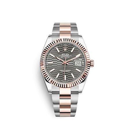 Rolex Datejust 41 Rolesor Everose - Fluted Oyster Slate - Fluted