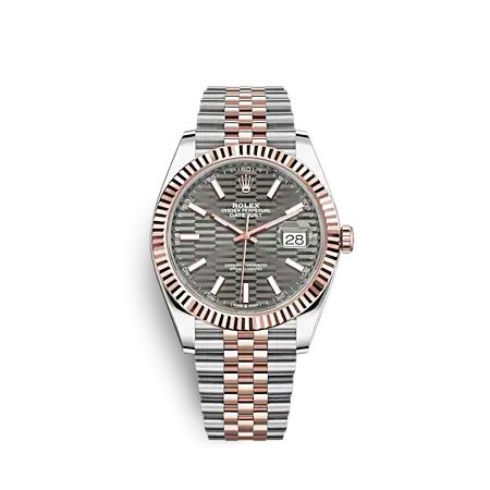 Rolex Datejust 41 Rolesor Everose - Fluted Jubilee Slate - Fluted