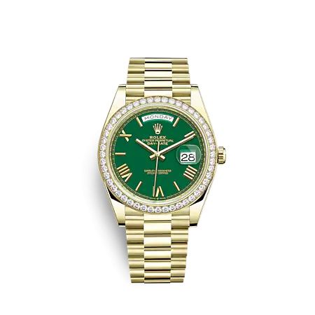 Rolex Day-Date 40 Yellow Gold - Diamond Green - Roman