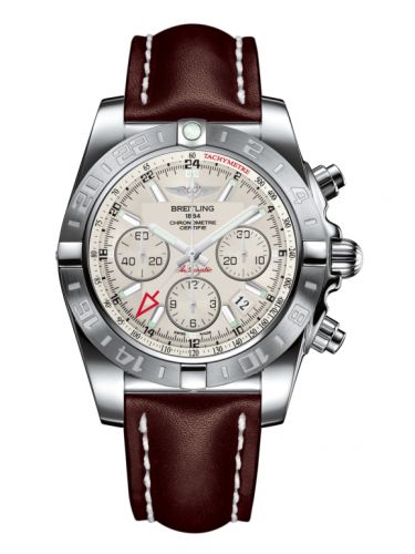 Breitling Chronomat 44 GMT Stainless Steel Sierra Silver Calf