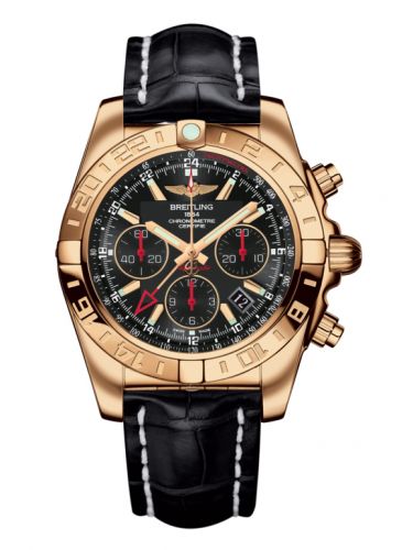 Breitling Chronomat 44 GMT Rose Gold Black Croco