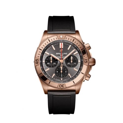 Breitling Chronomat B01 42 Red Gold Anthracite Rubber