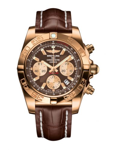 Breitling Chronomat 44 Rose Gold Metallica Brown Croco