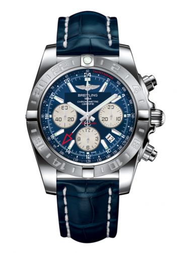 Breitling Chronomat 44 GMT Stainless Steel Metallica Blue Croco