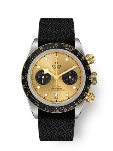 Tudor Heritage Black Bay Chronograph S&G Champagne Textile