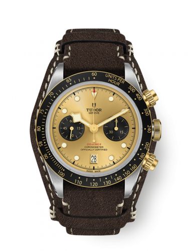 Tudor Heritage Black Bay Chronograph S&G Champagne Textile