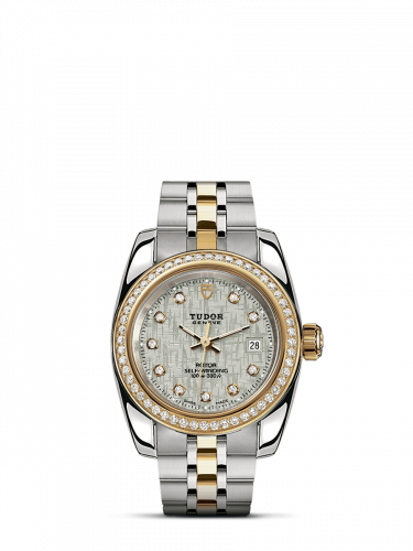 Tudor Classic 28 Stainless Steel Yellow Gold Diamond Silver-Diamond Bracelet