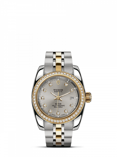Tudor Classic 28 Stainless Steel Yellow Gold Diamond Silver-Diamond Bracelet