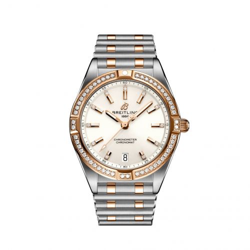 Breitling Chronomat 32 Stainless Steel Red Gold - Diamond White Rouleaux