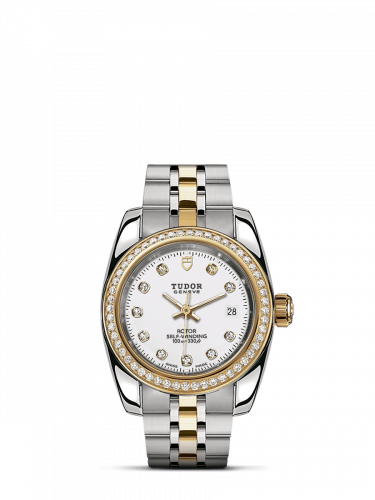 Tudor Classic 28 Stainless Steel Yellow Gold Diamond White-Diamond Bracelet