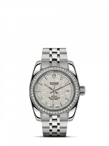 Tudor Classic 28 Stainless Steel Diamond Silver Bracelet