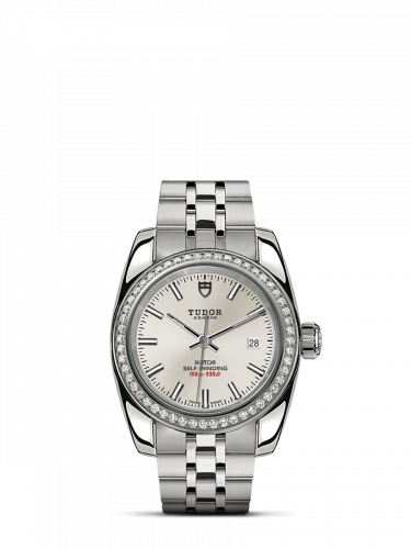 Tudor Classic 28 Stainless Steel Diamond Silver Bracelet